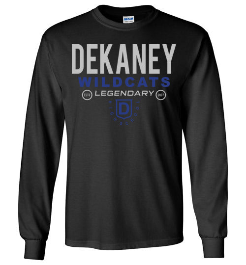 Dekaney High School Wildcats Black Long Sleeve T-shirt 03