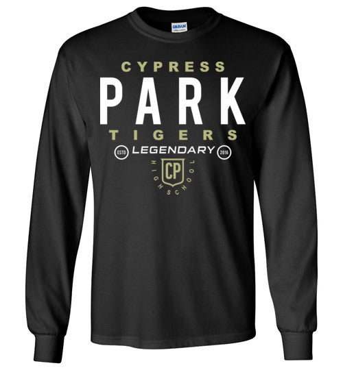 Cypress Park High School Tigers Black Long Sleeve T-shirt 03