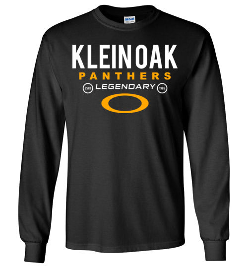 Klein Oak High School Panthers Black Long Sleeve T-shirt 03