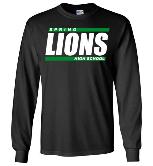 Spring High School Lions Black Long Sleeve T-shirt 72