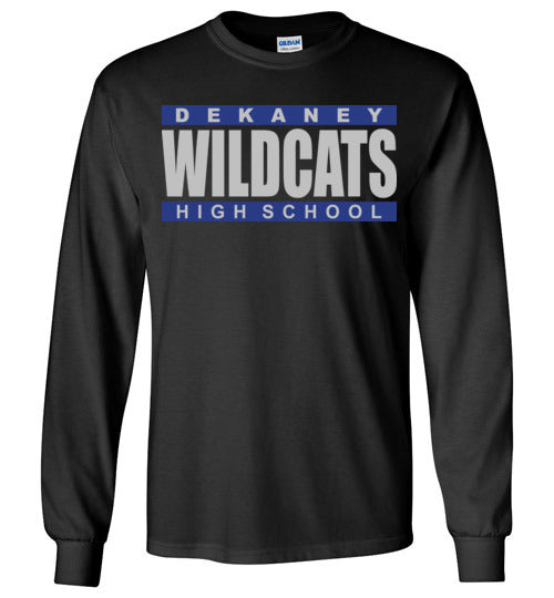 Dekaney High School Wildcats Black Long Sleeve T-shirt 98