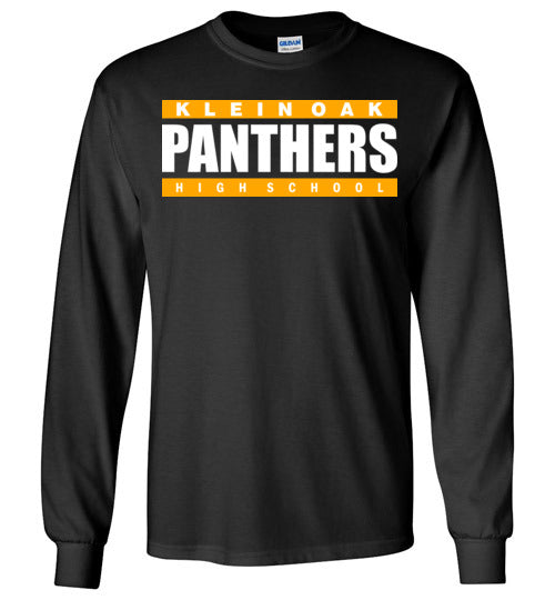 Klein Oak Panthers - Design 98 - Black Long Sleeve T-shirt