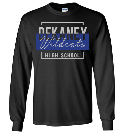 Dekaney High School Wildcats Black Long Sleeve T-shirt 05