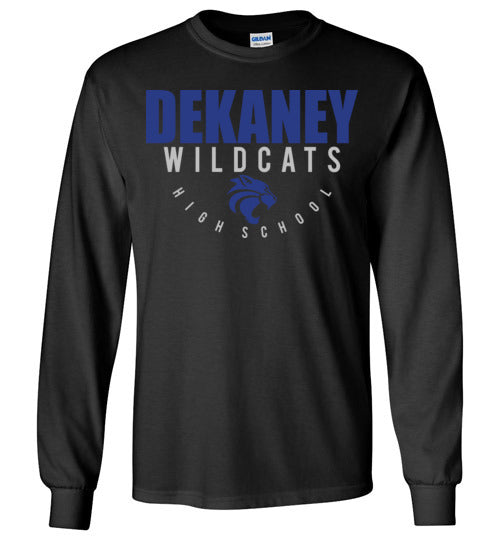Dekaney High School Wildcats Black Long Sleeve T-shirt 12