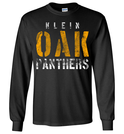 Klein Oak Panthers - Design 17 - Black Long Sleeve T-shirt
