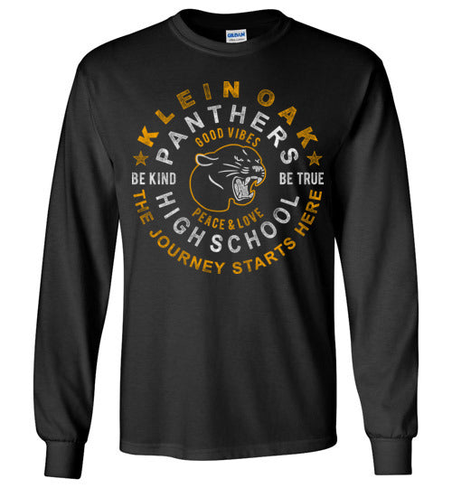 Klein Oak High School Panthers Black Long Sleeve T-shirt 16