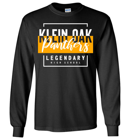 Klein Oak Panthers - Design 05 - Black Long Sleeve T-shirt