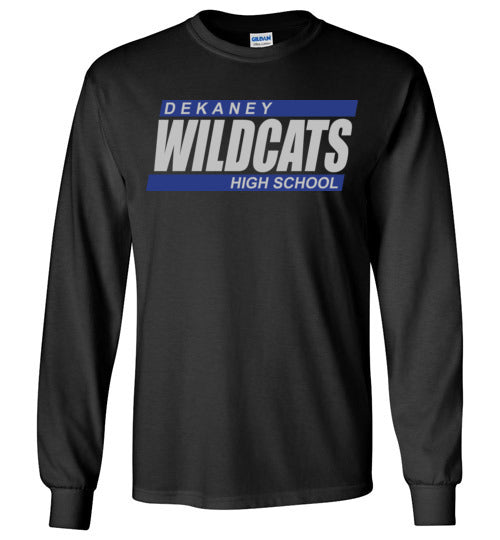 Dekaney High School Wildcats Black Long Sleeve T-shirt 72