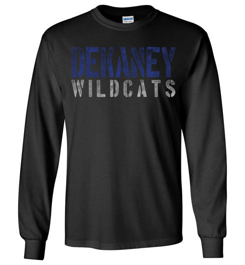Dekaney High School Wildcats Black Long Sleeve T-shirt 17