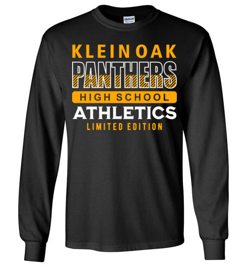 Klein Oak Panthers - Design 90 - Black Long Sleeve T-shirt