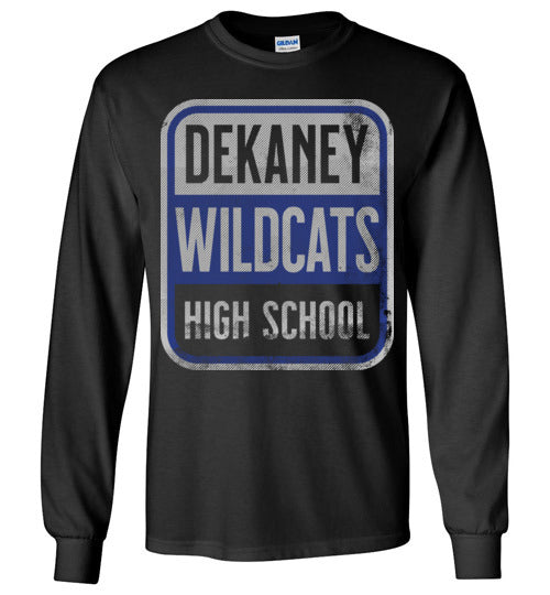 Dekaney High School Wildcats Black Long Sleeve T-shirt 01