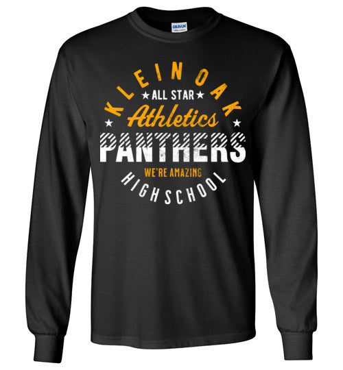Klein Oak High School Panthers Black Long Sleeve T-shirt 18