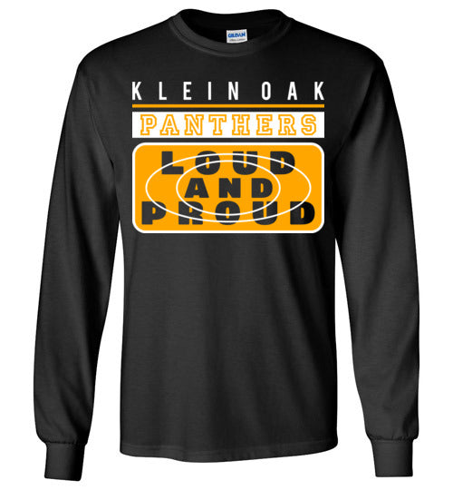 Klein Oak High School Panthers Black Long Sleeve T-shirt 86