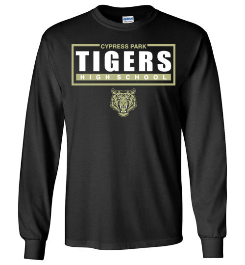 Cypress Park High School Tigers Black Long Sleeve T-shirt 49