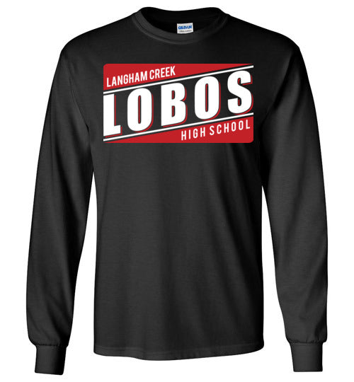 Langham Creek High School Lobos Black Long Sleeve T-shirt 84