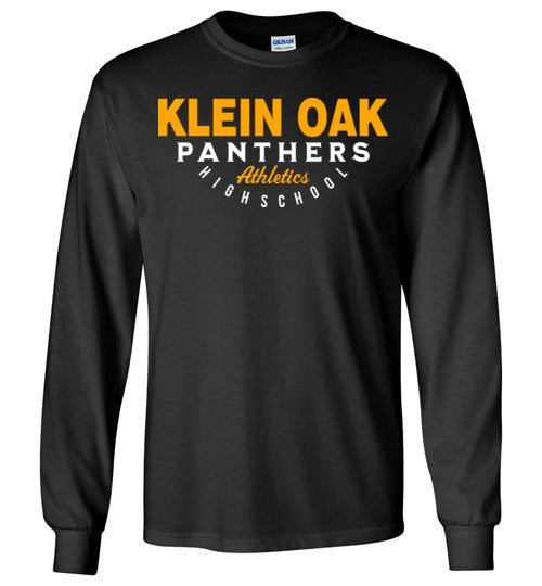 Klein Oak Panthers - Design 12 - Black Long Sleeve T-shirt