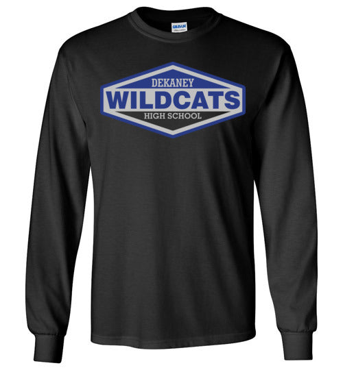 Dekaney High School Wildcats Black Long Sleeve T-shirt 09