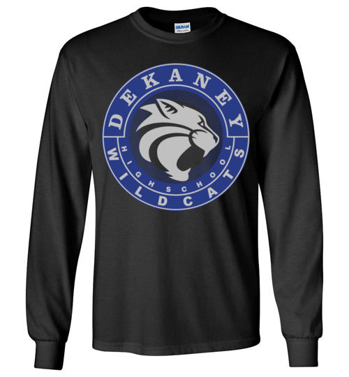 Dekaney High School Wildcats Black Long Sleeve T-shirt 02