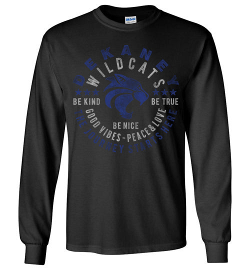 Dekaney High School Wildcats Black Long Sleeve T-shirt 16