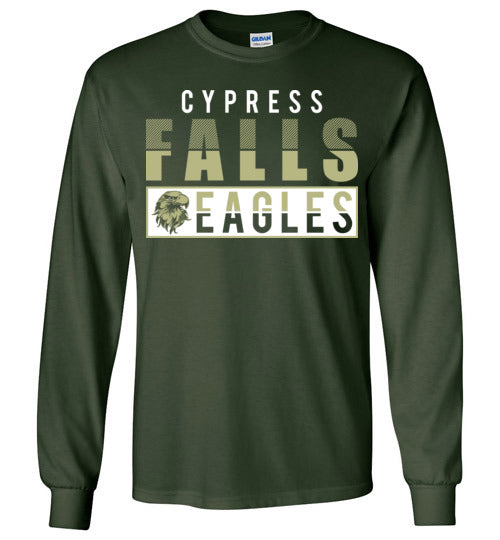 Cypress Falls High School Eagles Forest Green Long Sleeve T-shirt 31