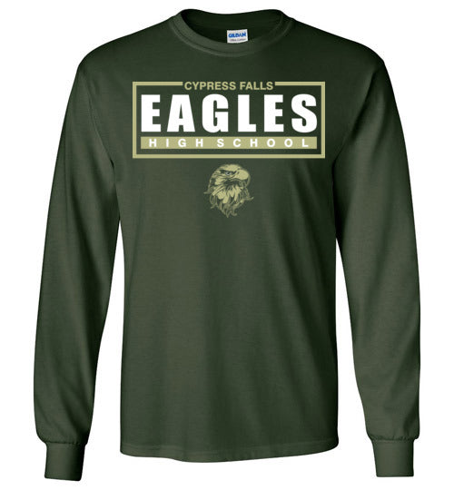 Cypress Falls High School Eagles Forest Green Long Sleeve T-shirt 49