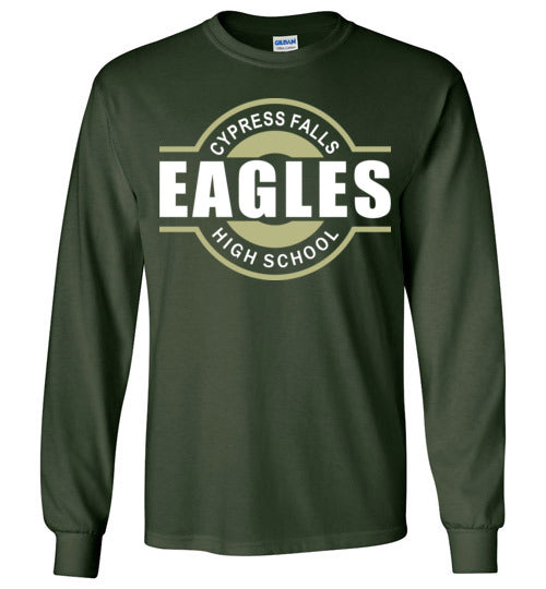 Cypress Falls High School Eagles Forest Green Long Sleeve T-shirt 11