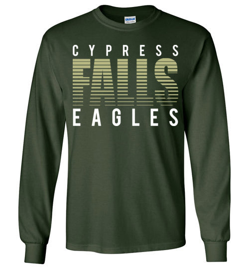 Cypress Falls High School Eagles Forest Green Long Sleeve T-shirt 24