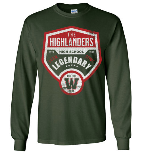 The Woodlands High School Highlanders Dark Green Long Sleeve T-shirt 14