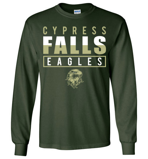 Cypress Falls High School Eagles Forest Green Long Sleeve T-shirt 29