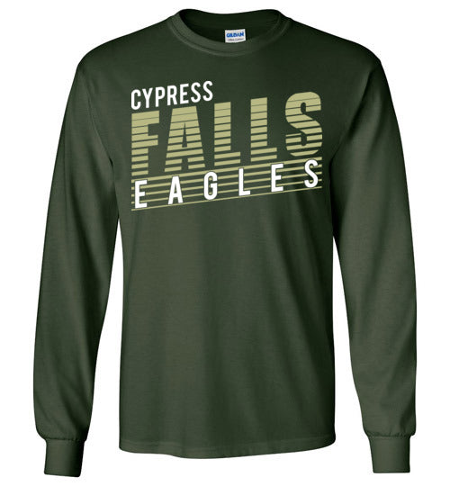 Cypress Falls High School Eagles Forest Green Long Sleeve T-shirt 32