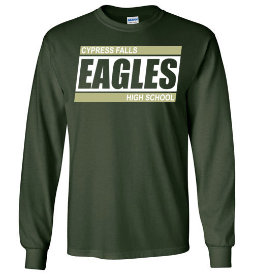 Cypress Falls High School Eagles Forest Green Long Sleeve T-shirt 72