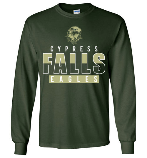 Cypress Falls High School Eagles Forest Green Long Sleeve T-shirt 23