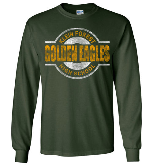 Klein Forest Golden Eagles Forest Green Long Sleeve T-shirt - Design 11