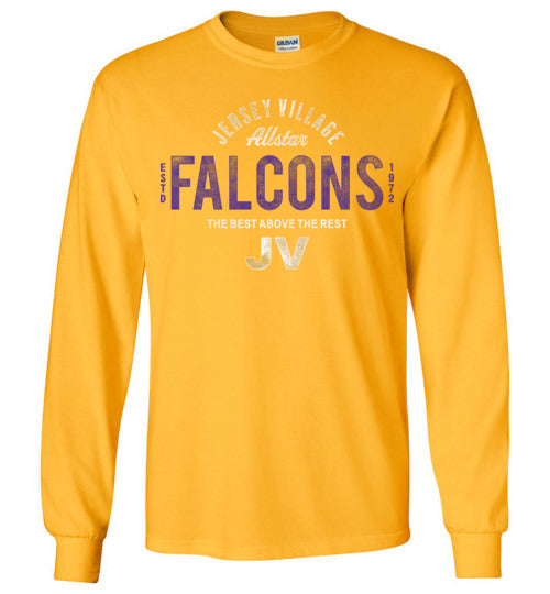 Jersey Village High School Falcons Gold Long Sleeve T-shirt 40
