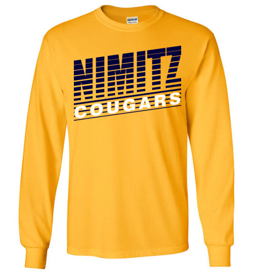 Nimitz High School Cougars Gold Long Sleeve T-shirt 32