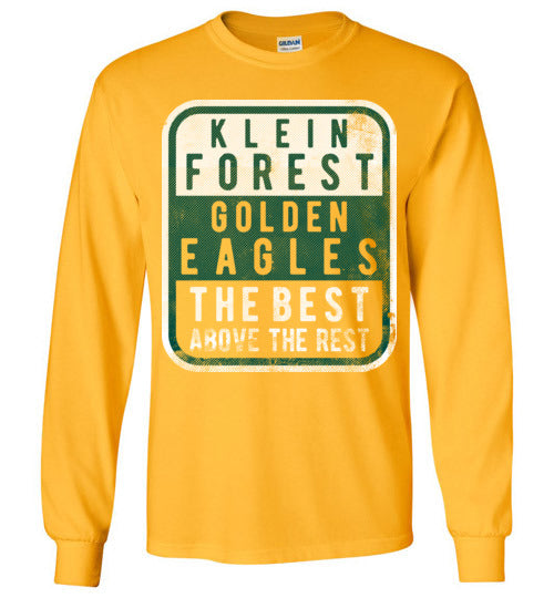 Klein Forest Golden Eagles  Gold Long Sleeve T-shirt - Design 01