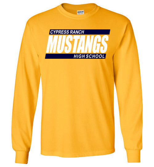 Cypress Ranch High School Mustangs Gold Long Sleeve T-shirt 72