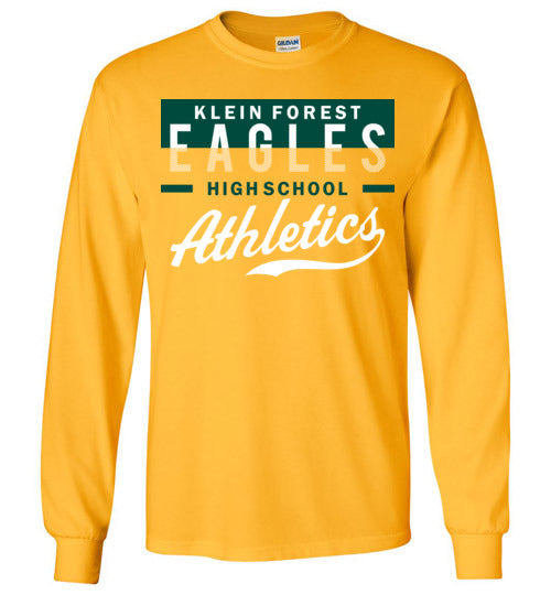 Klein Forest High School Golden Eagles Gold Long Sleeve T-shirt 48