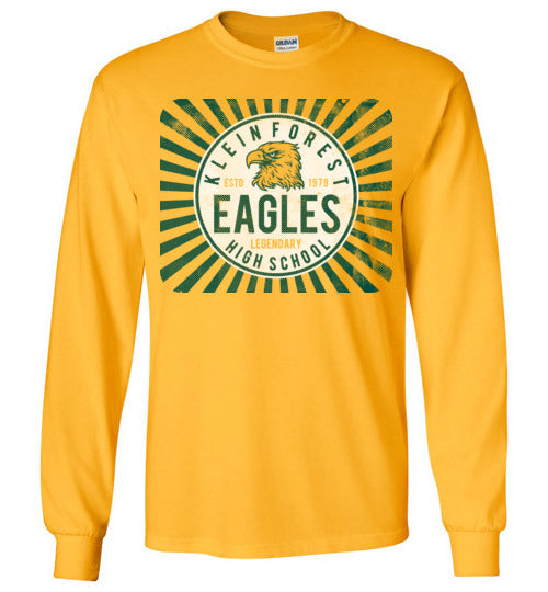 Klein Forest High School Golden Eagles Gold Long Sleeve T-shirt 68