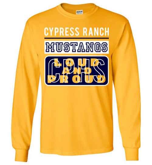 Cypress Ranch High School Mustangs Gold Long Sleeve T-shirt 86