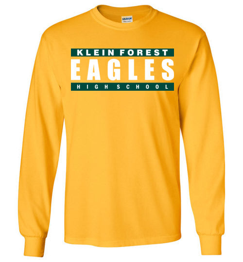 Klein Forest High School Golden Eagles Gold Long Sleeve T-shirt 98