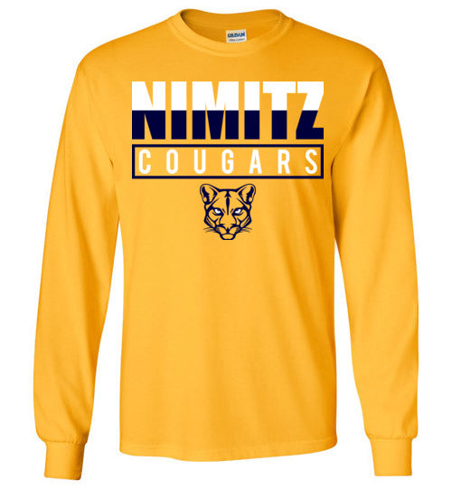 Nimitz High School Cougars Gold Long Sleeve T-shirt 29