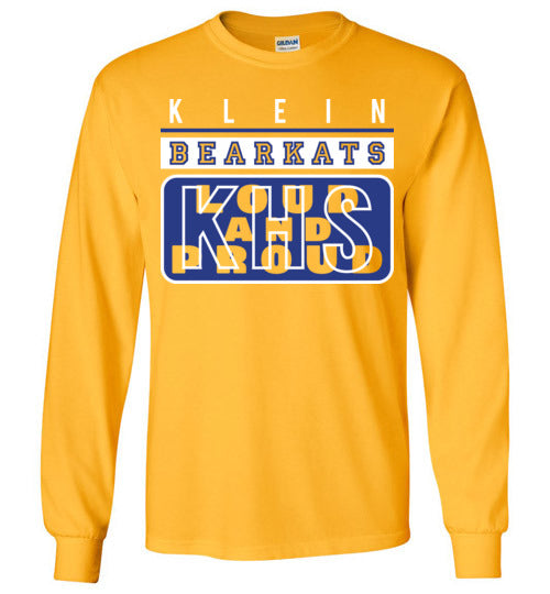 Klein High School Bearkats Gold Long Sleeve T-shirt 86