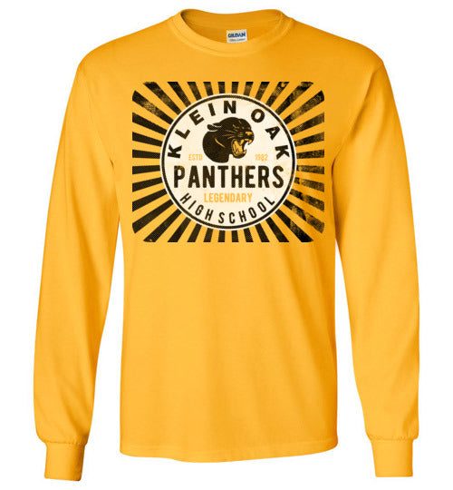 Klein Oak High School Panthers Gold Long Sleeve T-shirt 68