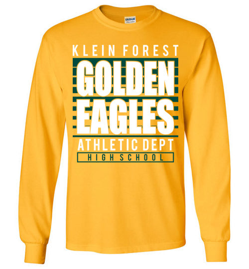 Klein Forest Golden Eagles  Gold Long Sleeve T-shirt - Design 00