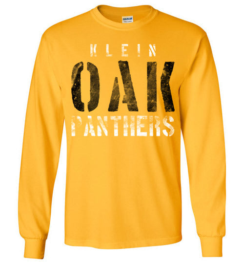 Klein Oak Panthers - Design 17 - Gold Long Sleeve T-shirt