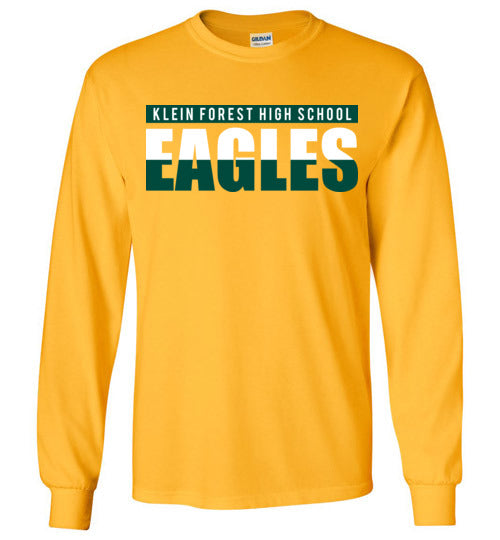 Klein Forest High School Golden Eagles Gold Long Sleeve T-shirt 25