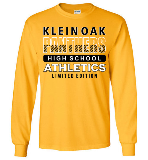 Klein Oak Panthers - Design 90 - Gold Long Sleeve T-shirt