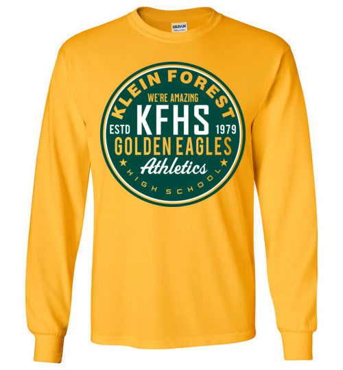 Klein Forest High School Golden Eagles Gold Long Sleeve T-shirt 28