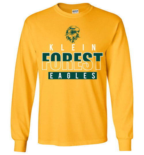 Klein Forest High School Golden Eagles Gold Long Sleeve T-shirt 23